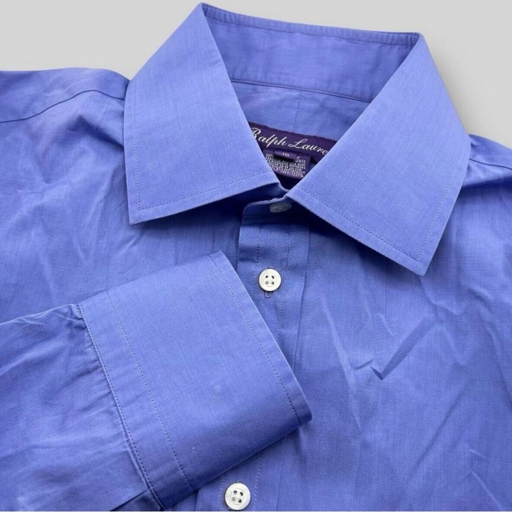 Ralph Lauren Purple Label Blue Button Down Shirt. Smart menswear look.